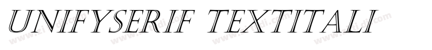 UnifySerif TextItali字体转换